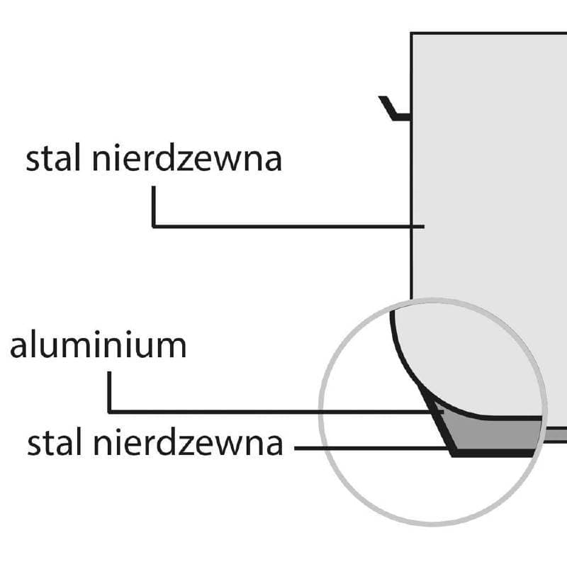Garnek niski d 400 mm 31,4 l z pokrywką