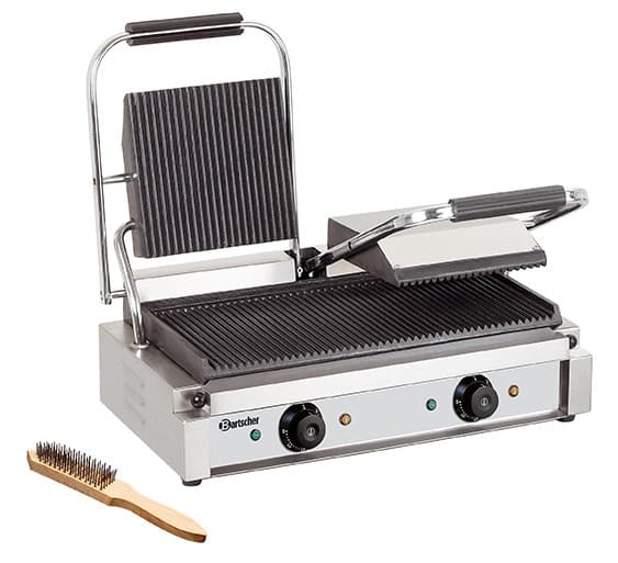 Grill kontaktowy podwójny ryflowany