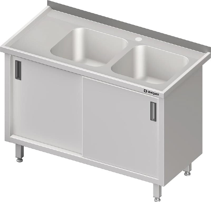Stół ze zlewem 2-kom.(P),drzwi suwane 1100x600x850 mm