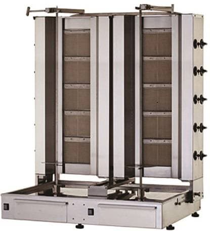 Gyros | opiekacz gazowy do kebaba podwójny | wsad 80kg KLG153-T