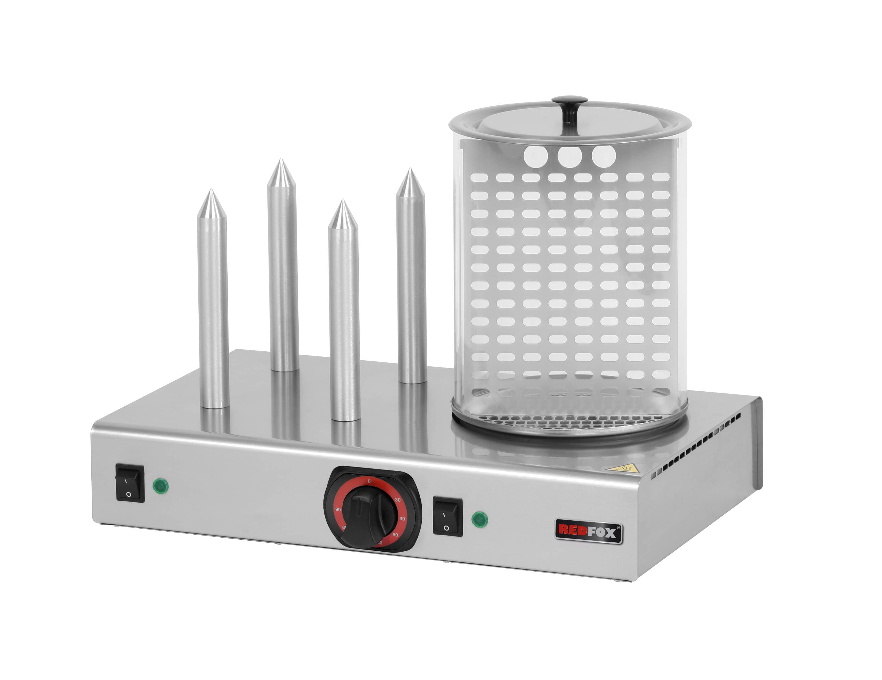 Hot-dog z pojemnikiem podgrzewanym Redfox HD - 4N