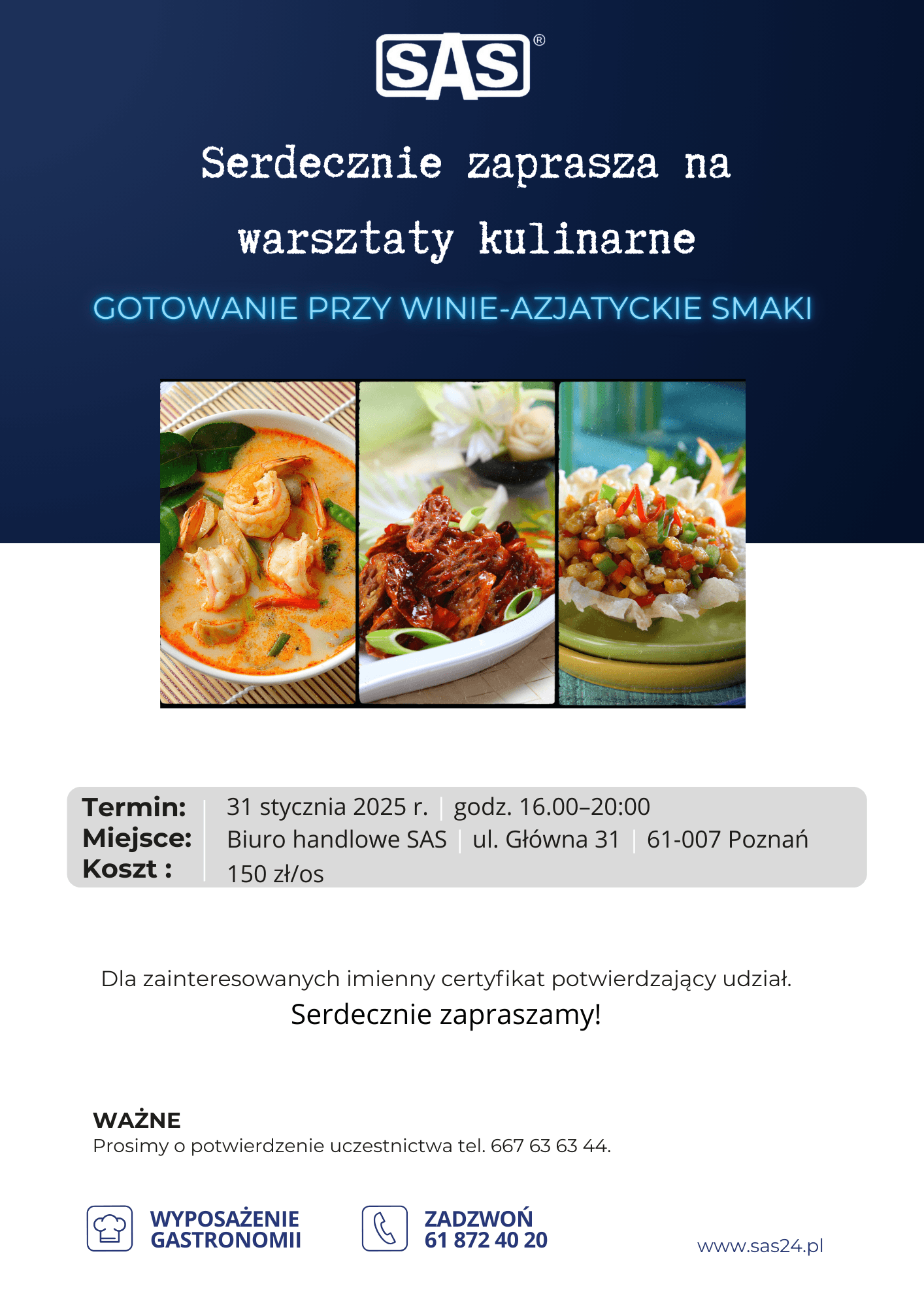Gotowanie przy winie - Azjatyckie smaki 31.01.2025