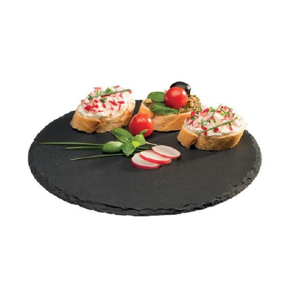 SLATE płyta okrągła 22cm łupek