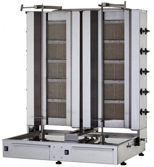 Gyros | opiekacz gazowy do kebaba podwójny | wsad 160kg KLG225-T