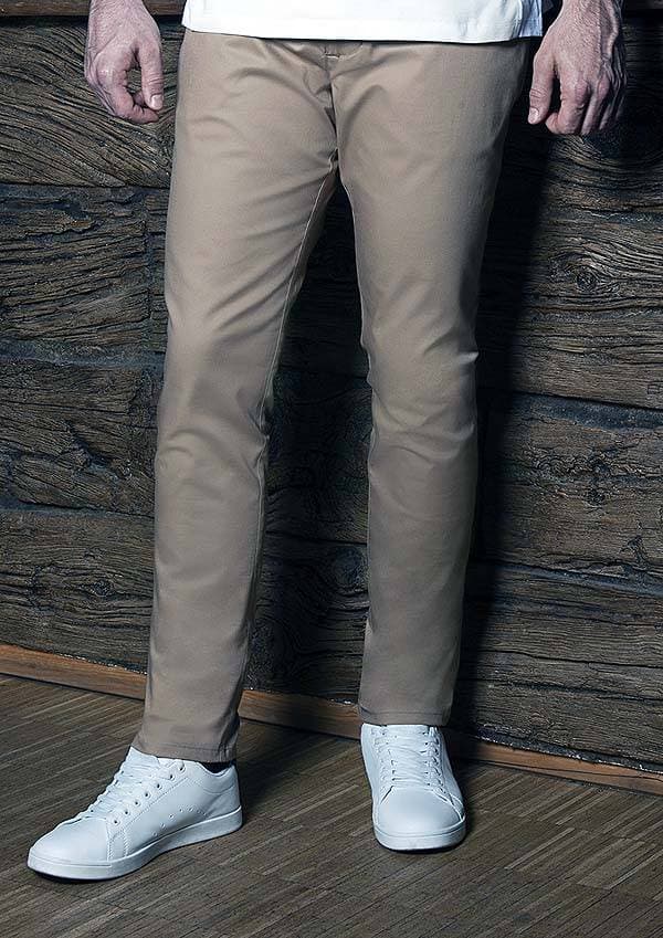 Męskie spodnie Modern-Stretch HM 10 kolor sahara rozmiar 54