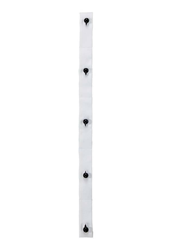 Pasek guzików 5-otworów, 12 cm odstępu KL 1 kolor biały para